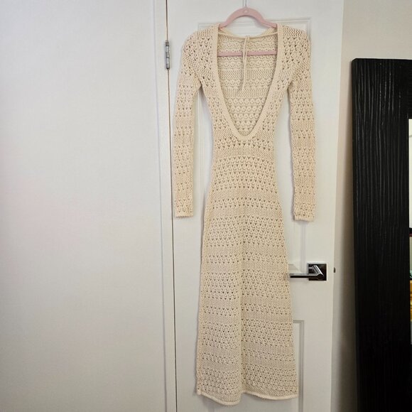 Reformation Castello Open Knit Dress, size XS - Picture 4 of 13